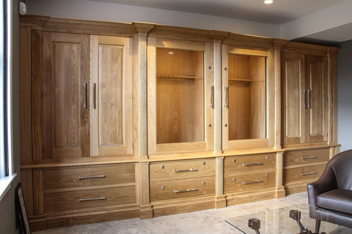 Bespoke Natural Oak Gun Cabinets