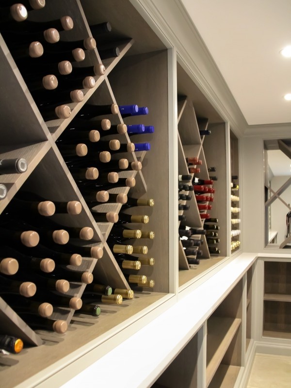 Bespoke Light Grey Wine Cellar