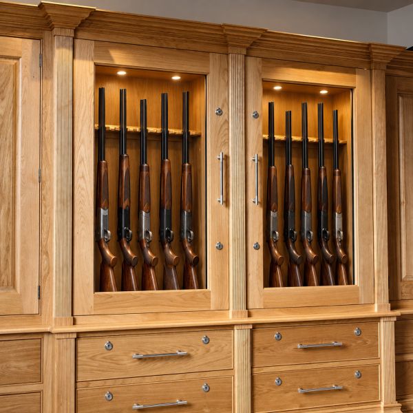 Bespoke Natural Oak Gun Cabinet