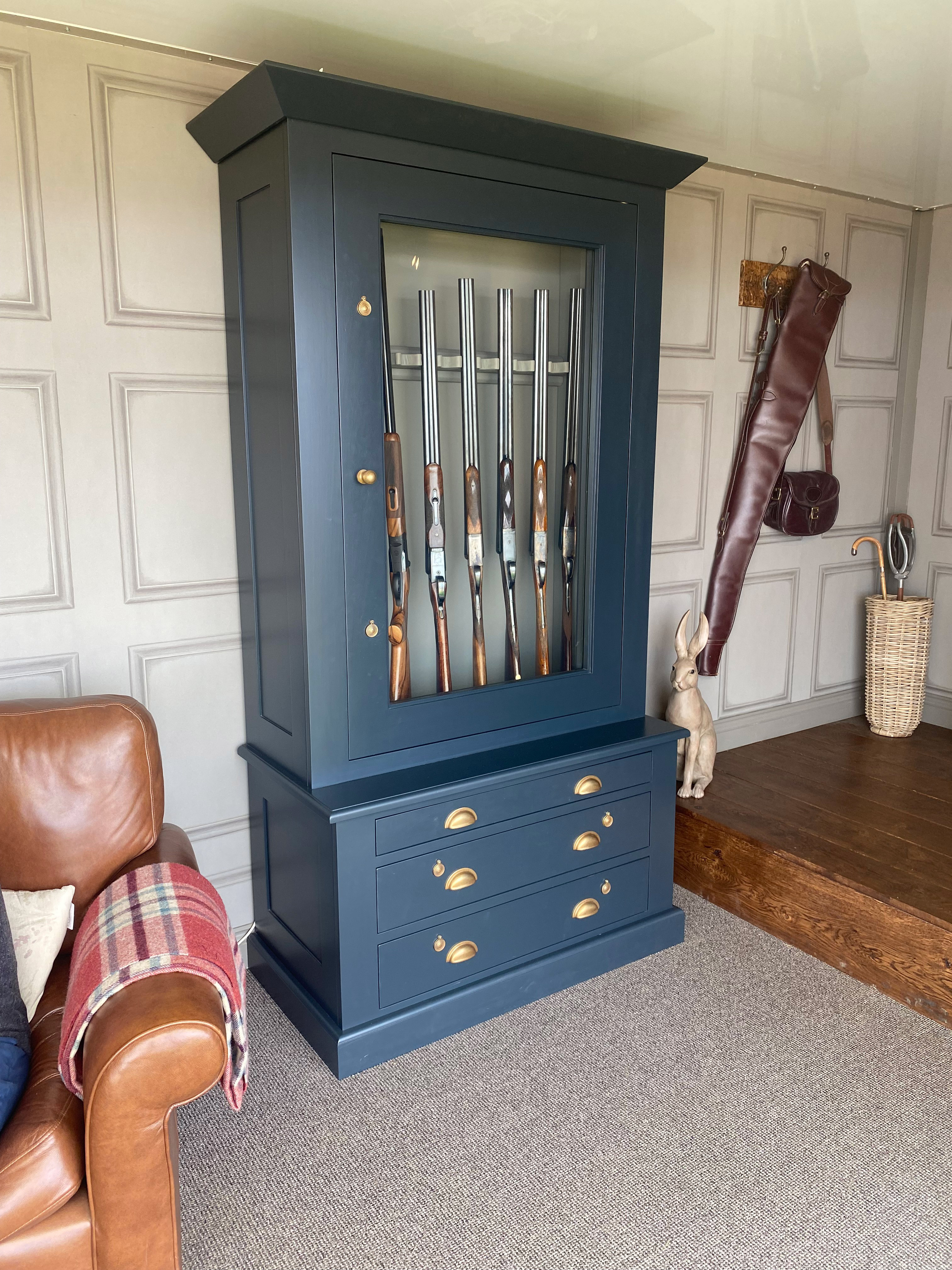 Painted Lancaster Gun Cabinet