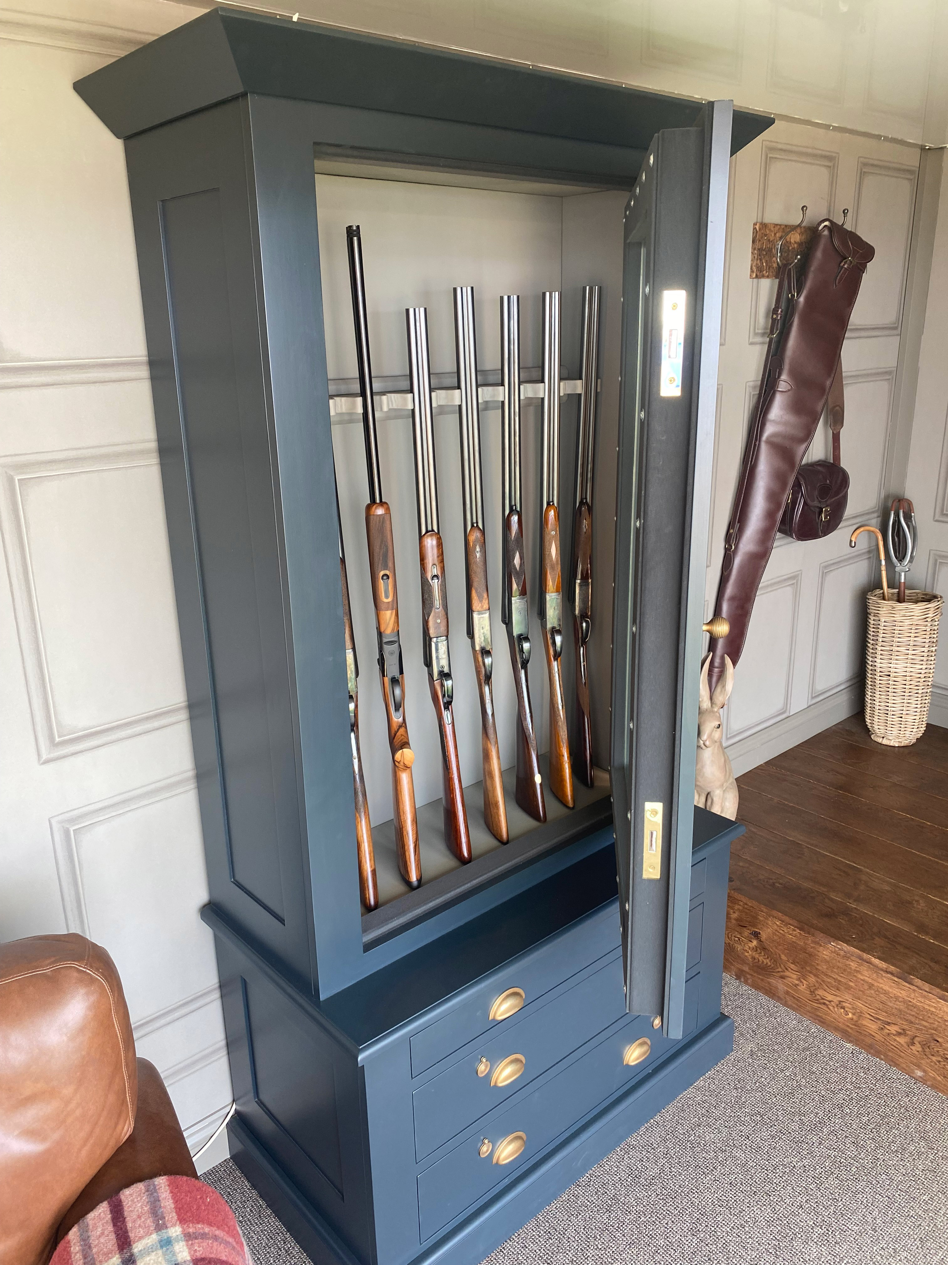 Painted Lancaster Gun Cabinet