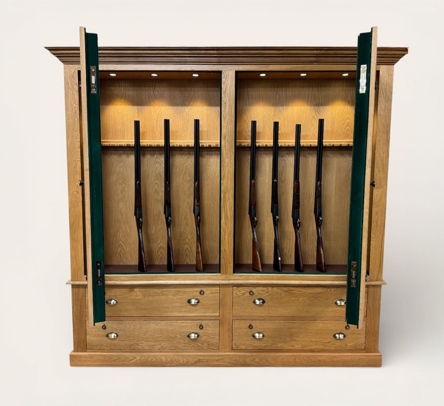 Double Glass Fronted Gun Cabinet