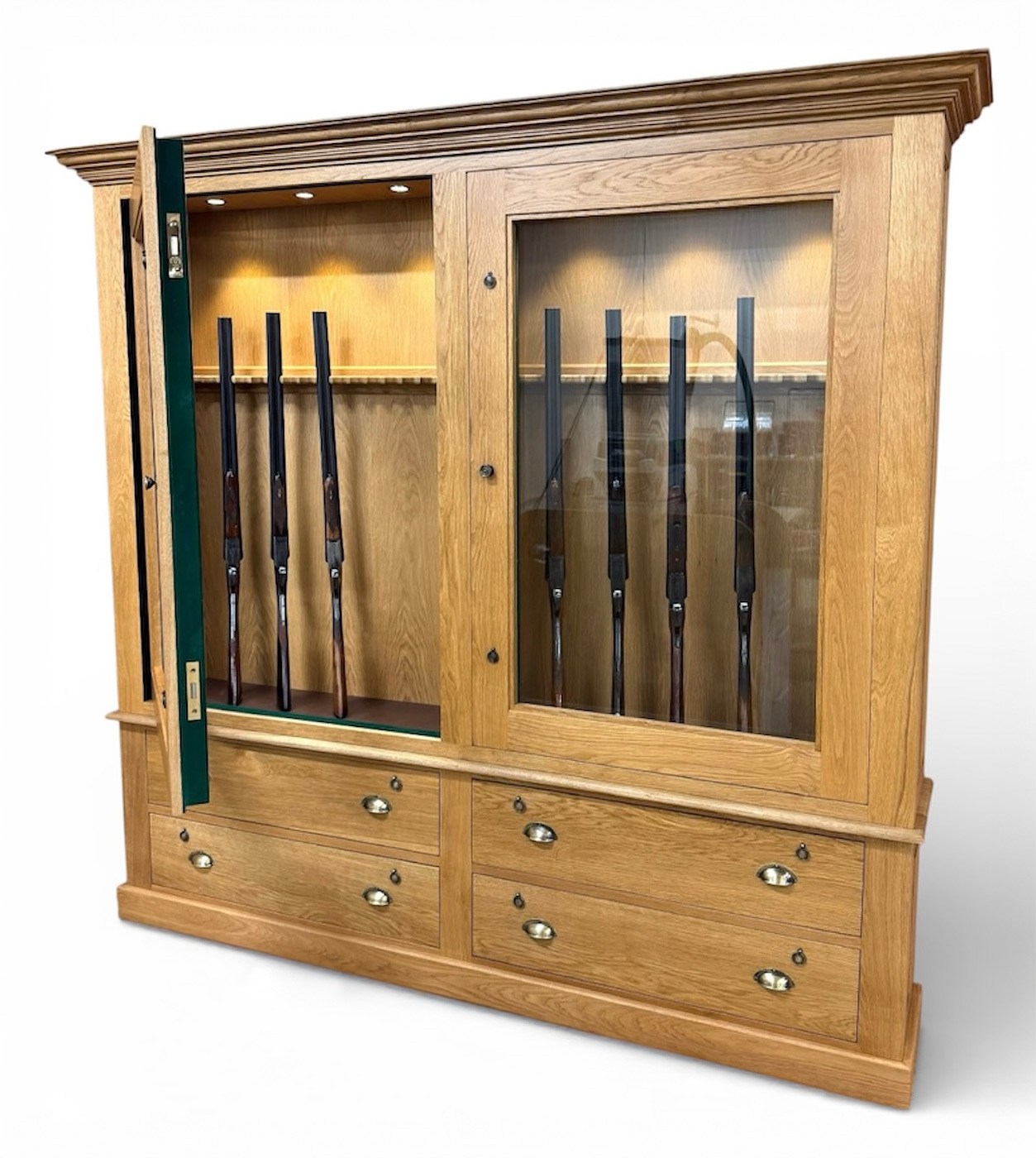 Double Glass Fronted Gun Cabinet