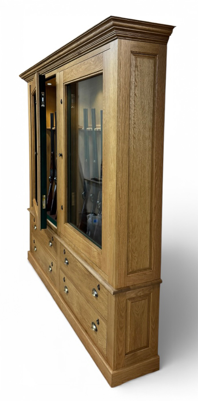 Double Glass Fronted Gun Cabinet