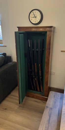 Burr Walnut Gun Cabinet