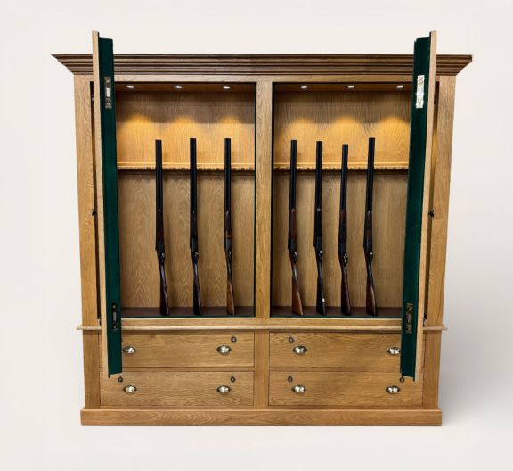Double Glass Fronted Gun Cabinet